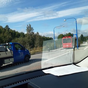 Övergångsställe med avsmalning, 40 km/h