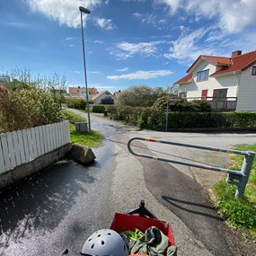 Inget övergångställe villagata, 30 km/h